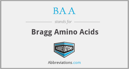 BAA - Bragg Amino Acids