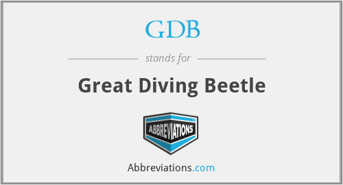 GDB - Great Diving Beetle