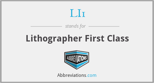 LI1 - Lithographer First Class