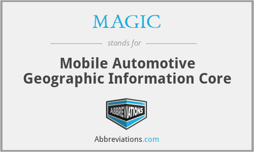 MAGIC - Mobile Automotive Geographic Information Core
