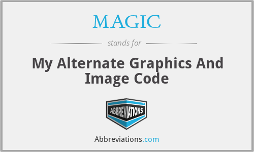 MAGIC - My Alternate Graphics And Image Code
