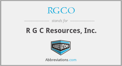 RGCO - R G C Resources, Inc.