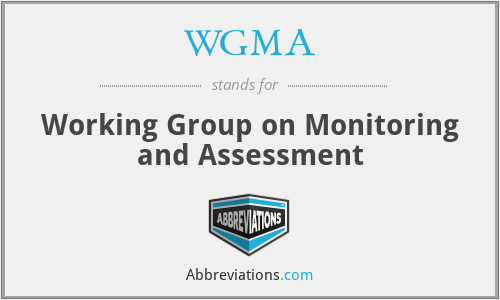 WGMA - Working Group on Monitoring and Assessment