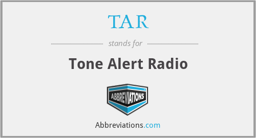 TAR - Tone Alert Radio