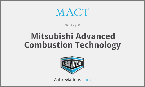 MACT - Mitsubishi Advanced Combustion Technology