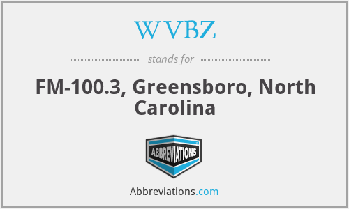 WVBZ - FM-100.3, Greensboro, North Carolina