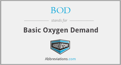 BOD - Basic Oxygen Demand