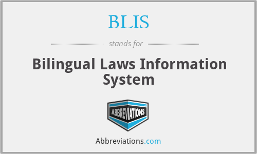 BLIS - Bilingual Laws Information System