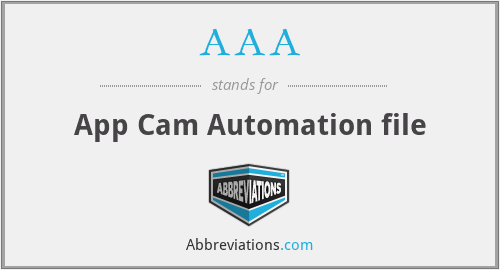 AAA - App Cam Automation file