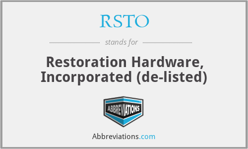 RSTO - Restoration Hardware, Incorporated (de-listed)