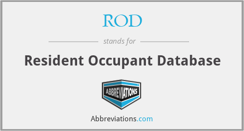 ROD - Resident Occupant Database