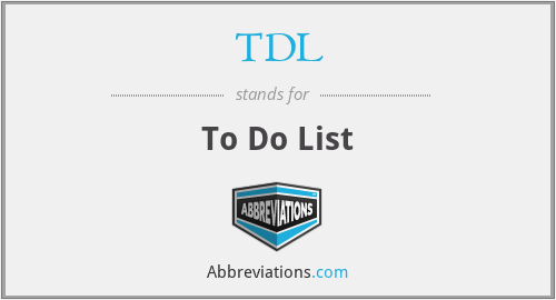 TDL - To Do List