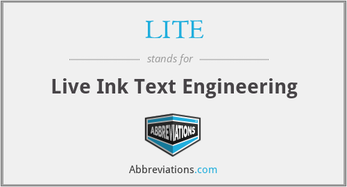 LITE - Live Ink Text Engineering