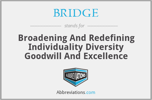 BRIDGE - Broadening And Redefining Individuality Diversity Goodwill And Excellence