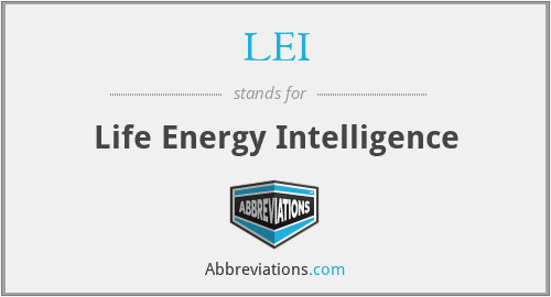 LEI - Life Energy Intelligence