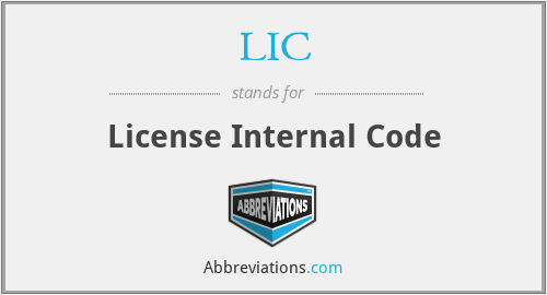 LIC - License Internal Code