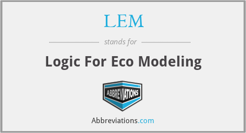 LEM - Logic For Eco Modeling