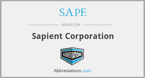 SAPE - Sapient Corporation