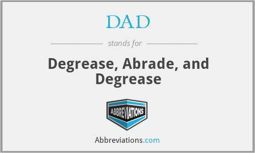 DAD - Degrease, Abrade, and Degrease