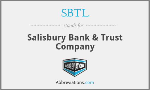 SBTL - Salisbury Bank & Trust Company
