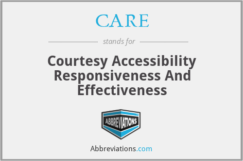 CARE - Courtesy Accessibility Responsiveness And Effectiveness
