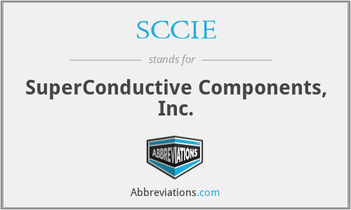 SCCIE - SuperConductive Components, Inc.