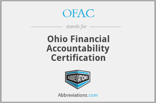 OFAC - Ohio Financial Accountability Certification