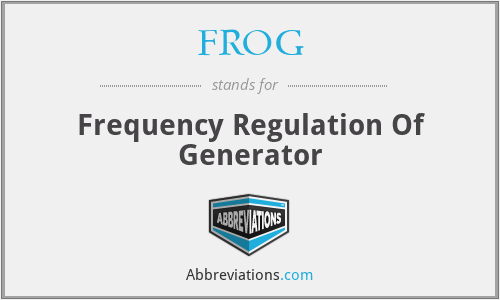 FROG - Frequency Regulation Of Generator