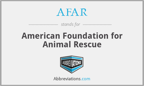 AFAR - American Foundation for Animal Rescue