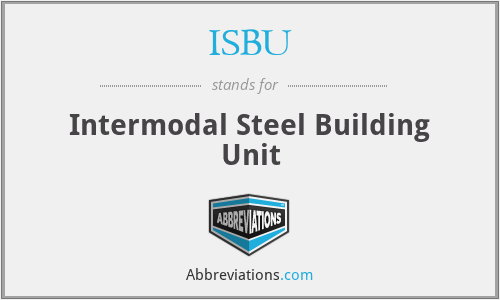 ISBU - Intermodal Steel Building Unit