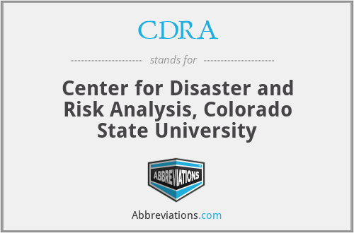 CDRA - Center for Disaster and Risk Analysis, Colorado State University