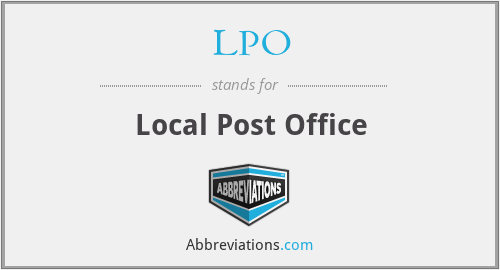 LPO - Local Post Office