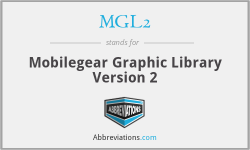 MGL2 - Mobilegear Graphic Library Version 2