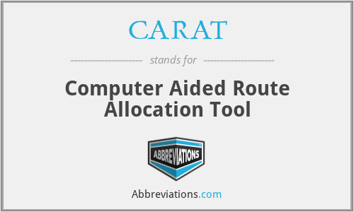 CARAT - Computer Aided Route Allocation Tool