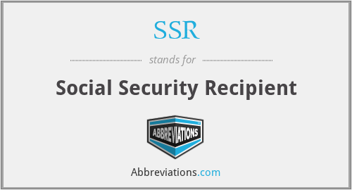 SSR - Social Security Recipient