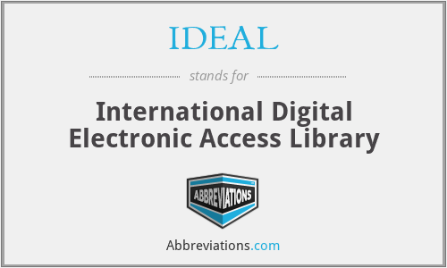 IDEAL - International Digital Electronic Access Library