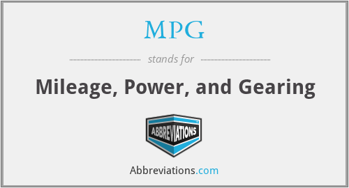 MPG - Mileage, Power, and Gearing