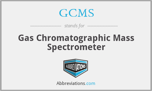 GCMS - Gas Chromatographic Mass Spectrometer