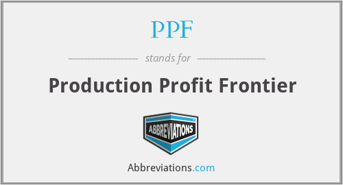 PPF - Production Profit Frontier