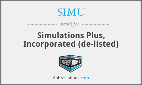 SIMU - Simulations Plus, Incorporated (de-listed)