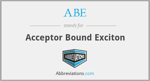 ABE - Acceptor Bound Exciton