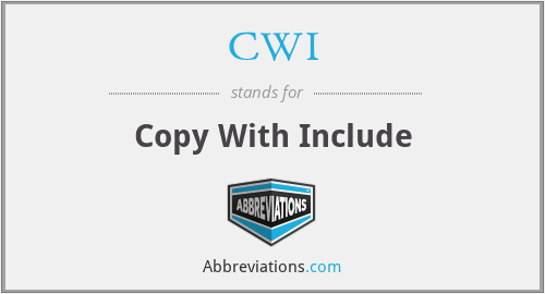 CWI - Copy With Include