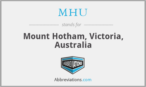 MHU - Mount Hotham, Victoria, Australia