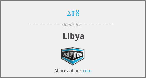 218 - Libya