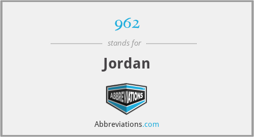 962 - Jordan