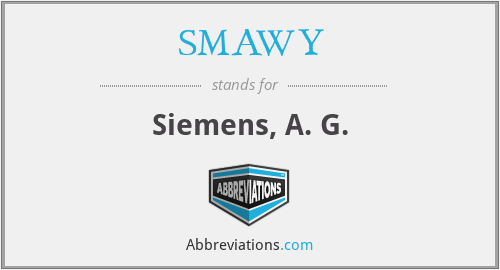 SMAWY - Siemens, A. G.