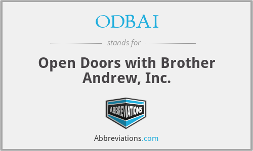 ODBAI - Open Doors with Brother Andrew, Inc.