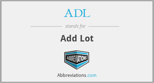 ADL - Add Lot