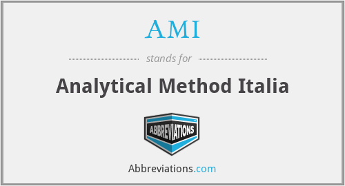 AMI - Analytical Method Italia