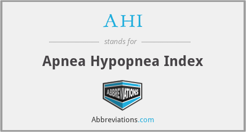 AHI - Apnea Hypopnea Index